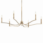 KICHLER 52696CPZ Malene 42 Inch 6 Light Chandelier In Champagne Bronze