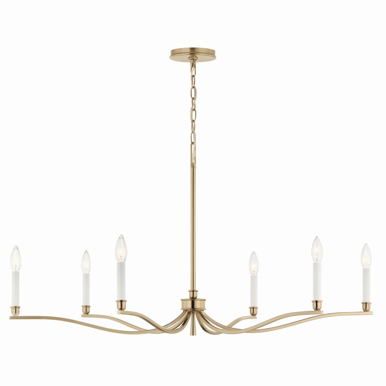 KICHLER 52696CPZ Malene 42 Inch 6 Light Chandelier In Champagne Bronze