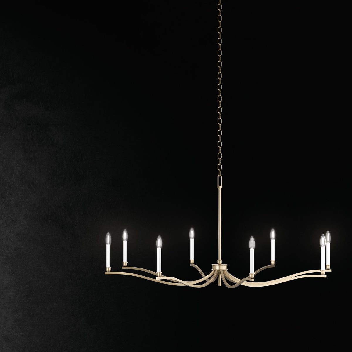 KICHLER 52696CPZ Malene 42 Inch 6 Light Chandelier In Champagne Bronze