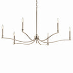 KICHLER 52696PN Malene 42 Inch 6 Light Chandelier In Polished Nickel