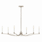 KICHLER 52696PN Malene 42 Inch 6 Light Chandelier In Polished Nickel