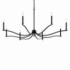 KICHLER 52697BK Malene 52 Inch 8 Light Chandelier In Black