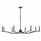 KICHLER 52697BK Malene 52 Inch 8 Light Chandelier In Black