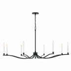 KICHLER 52697BK Malene 52 Inch 8 Light Chandelier In Black