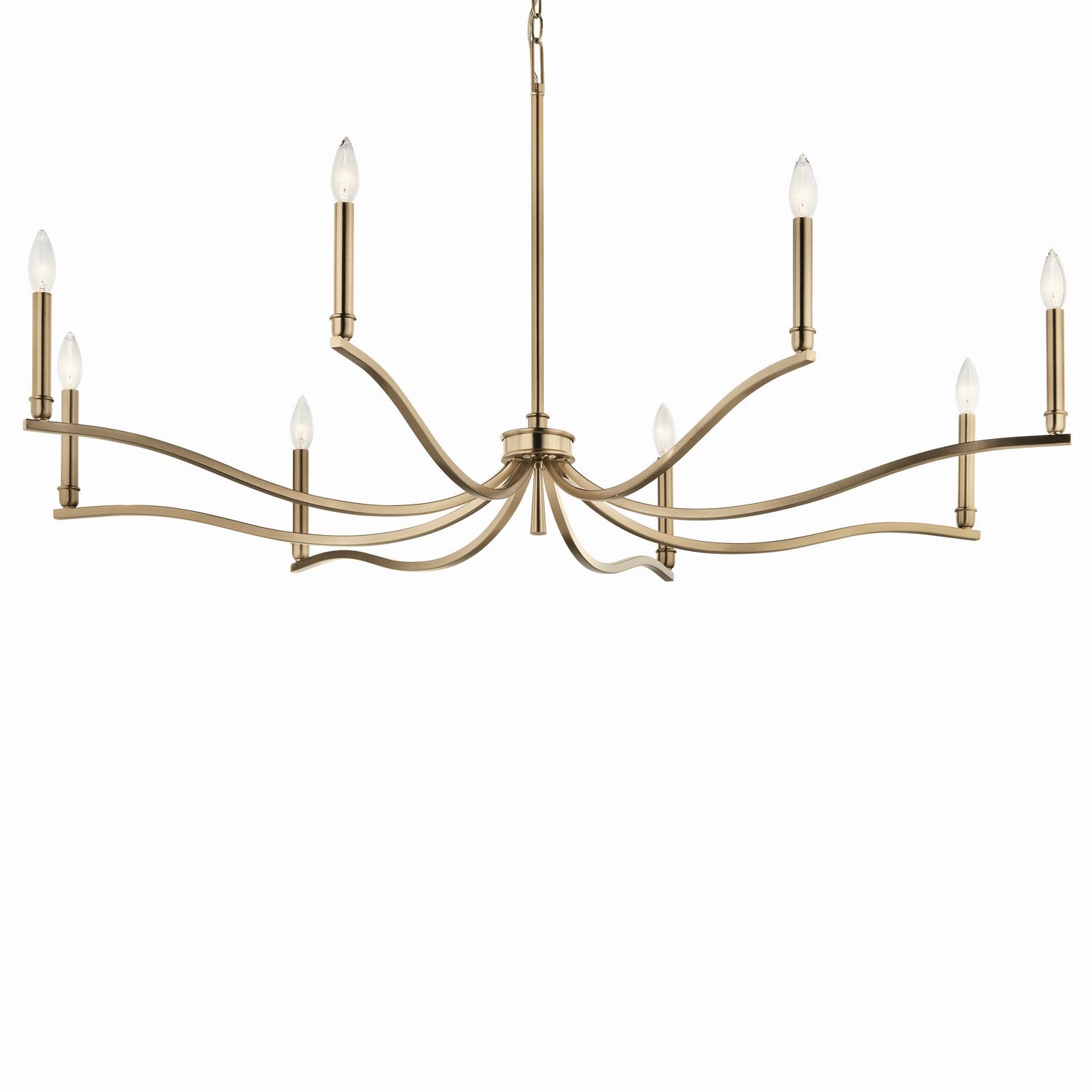 KICHLER 52697CPZ Malene 52 Inch 8 Light Chandelier In Champagne Bronze