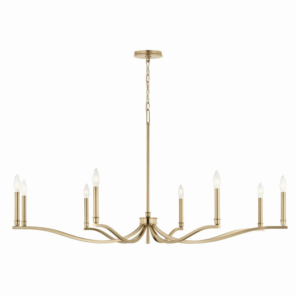 KICHLER 52697CPZ Malene 52 Inch 8 Light Chandelier In Champagne Bronze