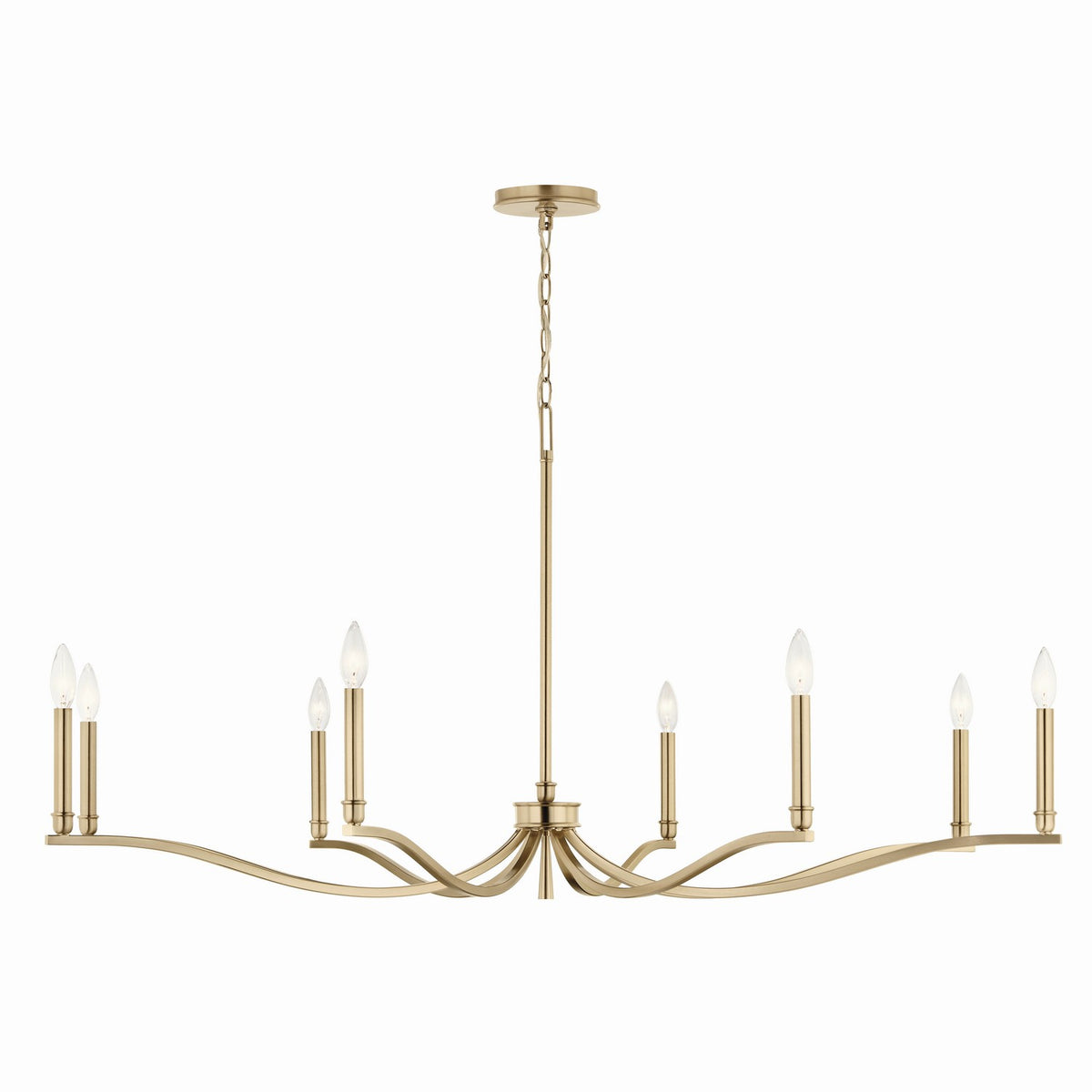 KICHLER 52697CPZ Malene 52 Inch 8 Light Chandelier In Champagne Bronze