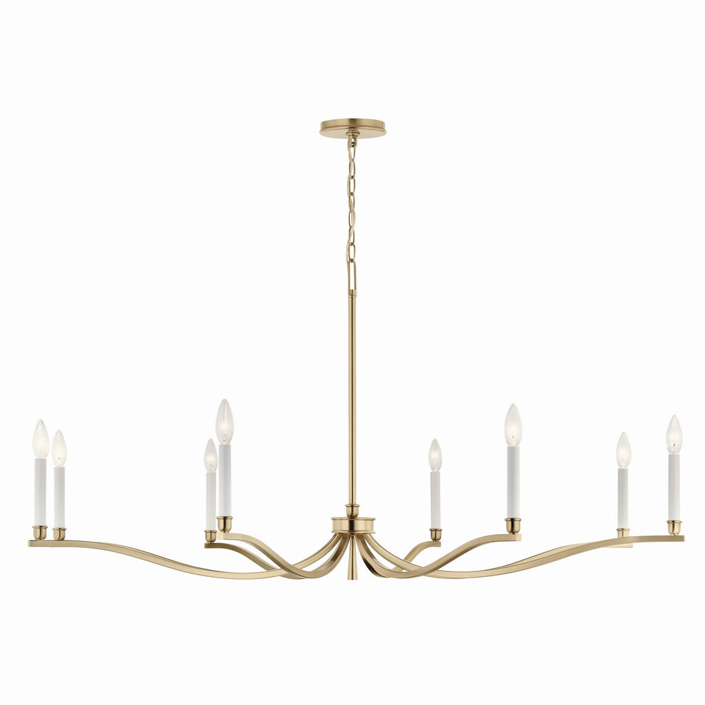 KICHLER 52697CPZ Malene 52 Inch 8 Light Chandelier In Champagne Bronze