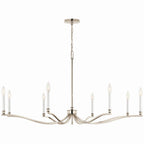 KICHLER 52697PN Malene 52 Inch 8 Light Chandelier In Polished Nickel