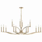 KICHLER 52698CPZ Malene 52.75 Inch 14 Light 2-Tier Chandelier In Champagne Bronze