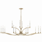 KICHLER 52698CPZ Malene 52.75 Inch 14 Light 2-Tier Chandelier In Champagne Bronze
