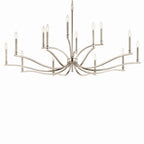 KICHLER 52698PN Malene 52.75 Inch 14 Light 2-Tier Chandelier In Polished Nickel