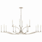 KICHLER 52698PN Malene 52.75 Inch 14 Light 2-Tier Chandelier In Polished Nickel