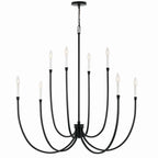 KICHLER 52699BK Malene 45.25 Inch 8 Light Foyer Chandelier In Black