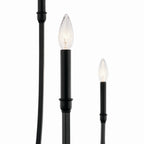 KICHLER 52699BK Malene 45.25 Inch 8 Light Foyer Chandelier In Black