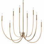 KICHLER 52699CPZ Malene 45.25 Inch 8 Light Foyer Chandelier In Champagne Bronze