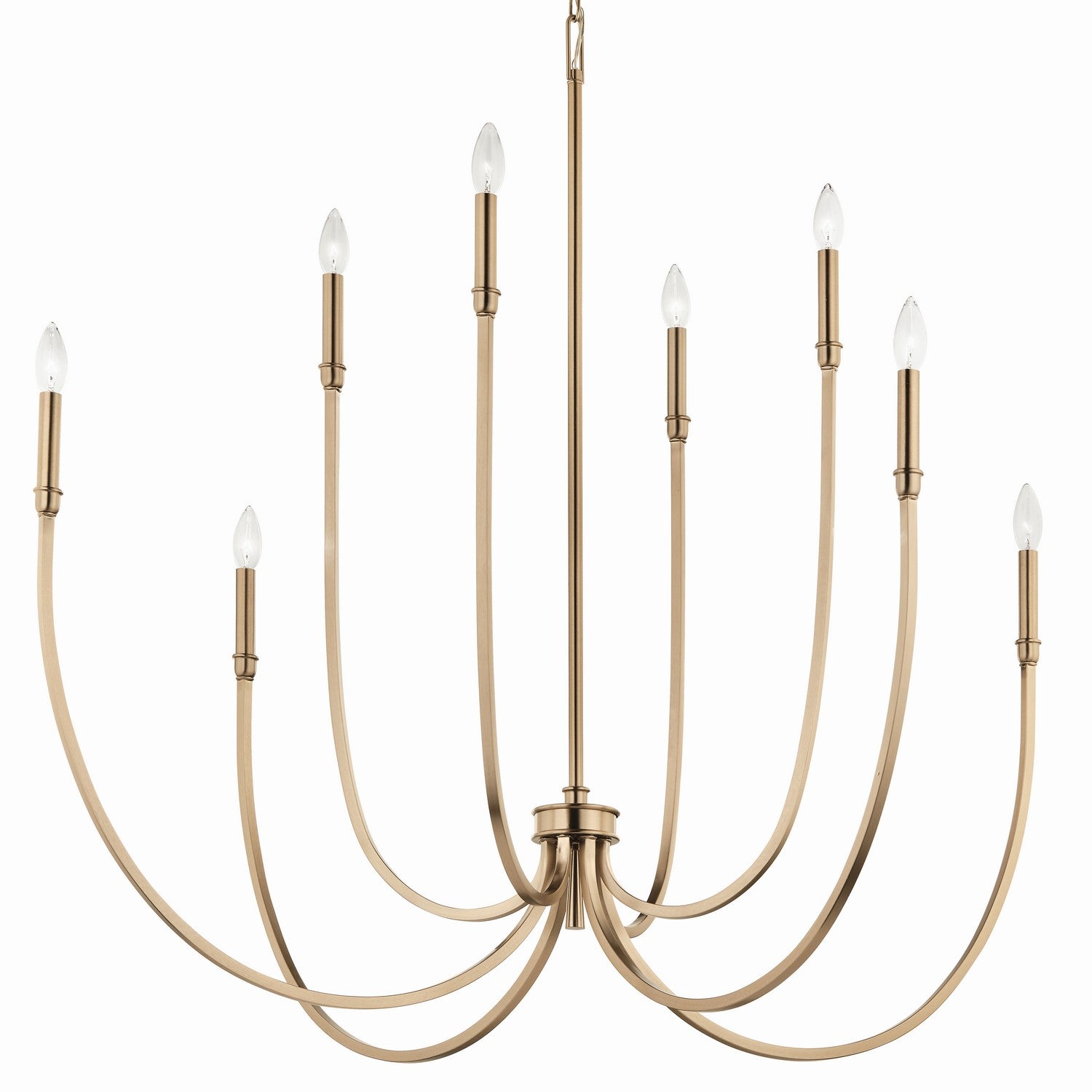 KICHLER 52699CPZ Malene 45.25 Inch 8 Light Foyer Chandelier In Champagne Bronze