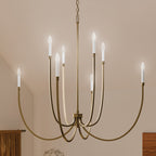 KICHLER 52699CPZ Malene 45.25 Inch 8 Light Foyer Chandelier In Champagne Bronze