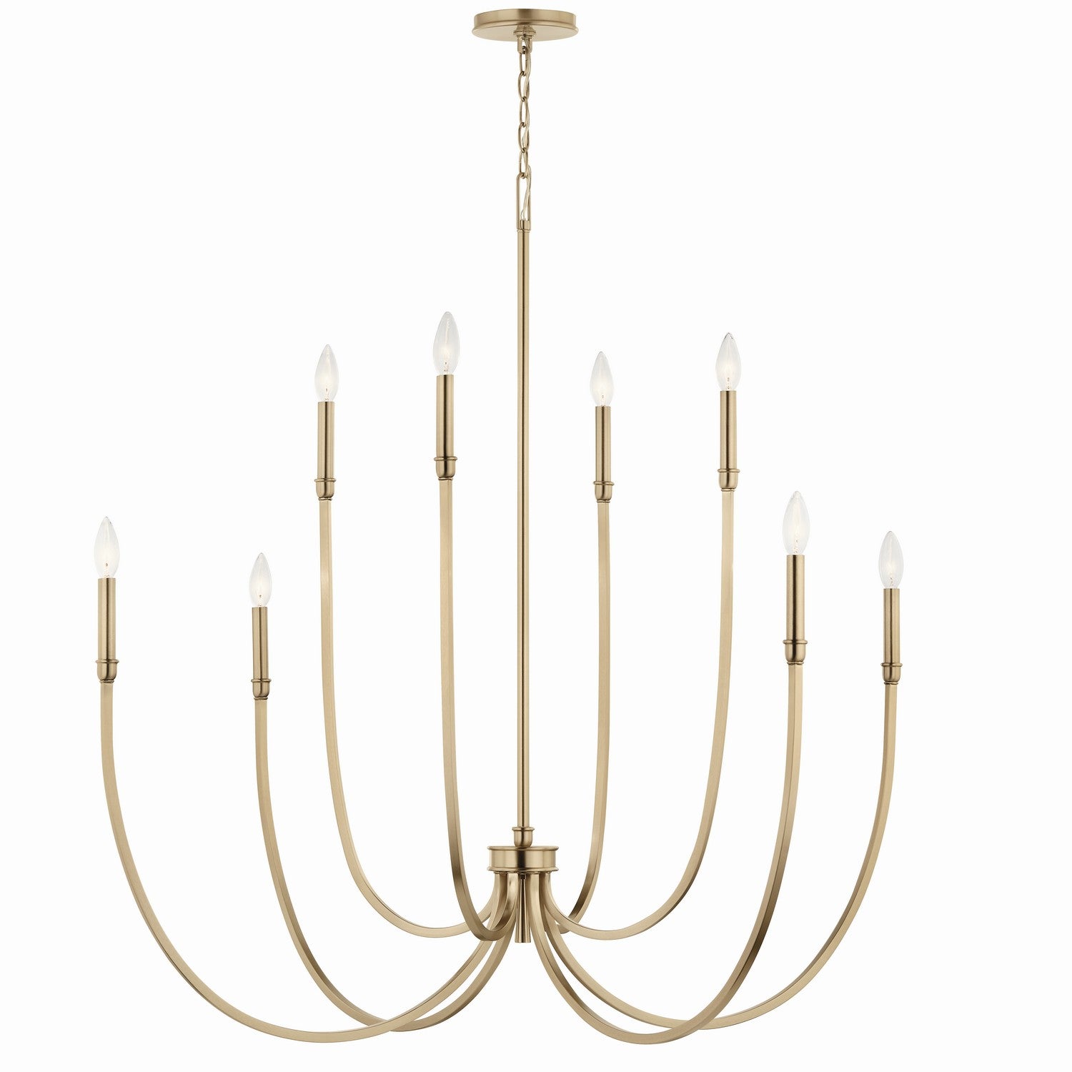 KICHLER 52699CPZ Malene 45.25 Inch 8 Light Foyer Chandelier In Champagne Bronze