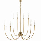 KICHLER 52699CPZ Malene 45.25 Inch 8 Light Foyer Chandelier In Champagne Bronze