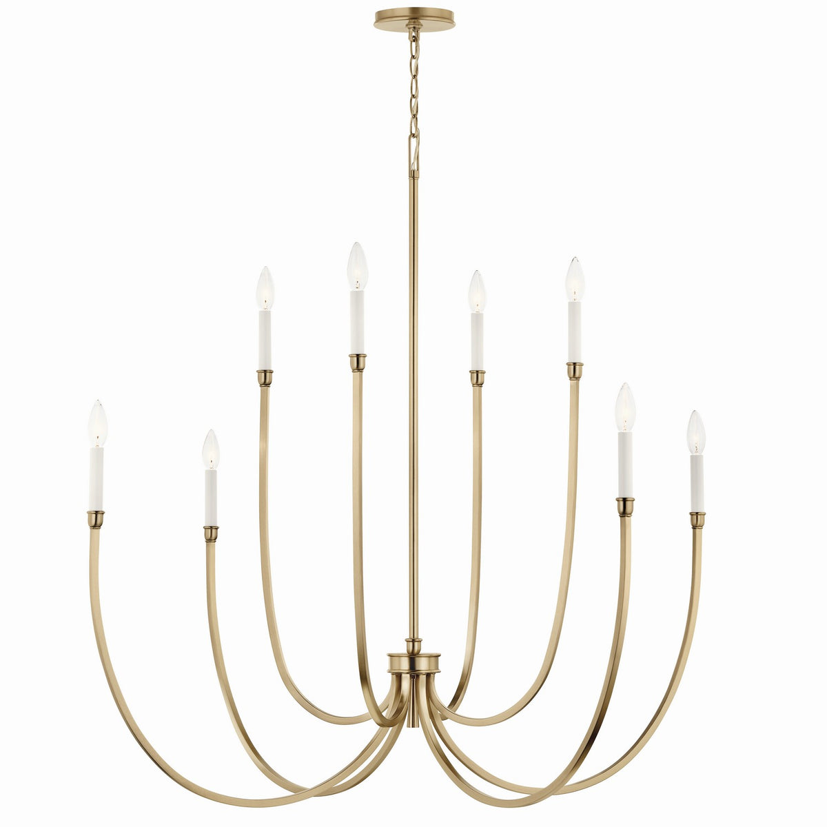 KICHLER 52699CPZ Malene 45.25 Inch 8 Light Foyer Chandelier In Champagne Bronze