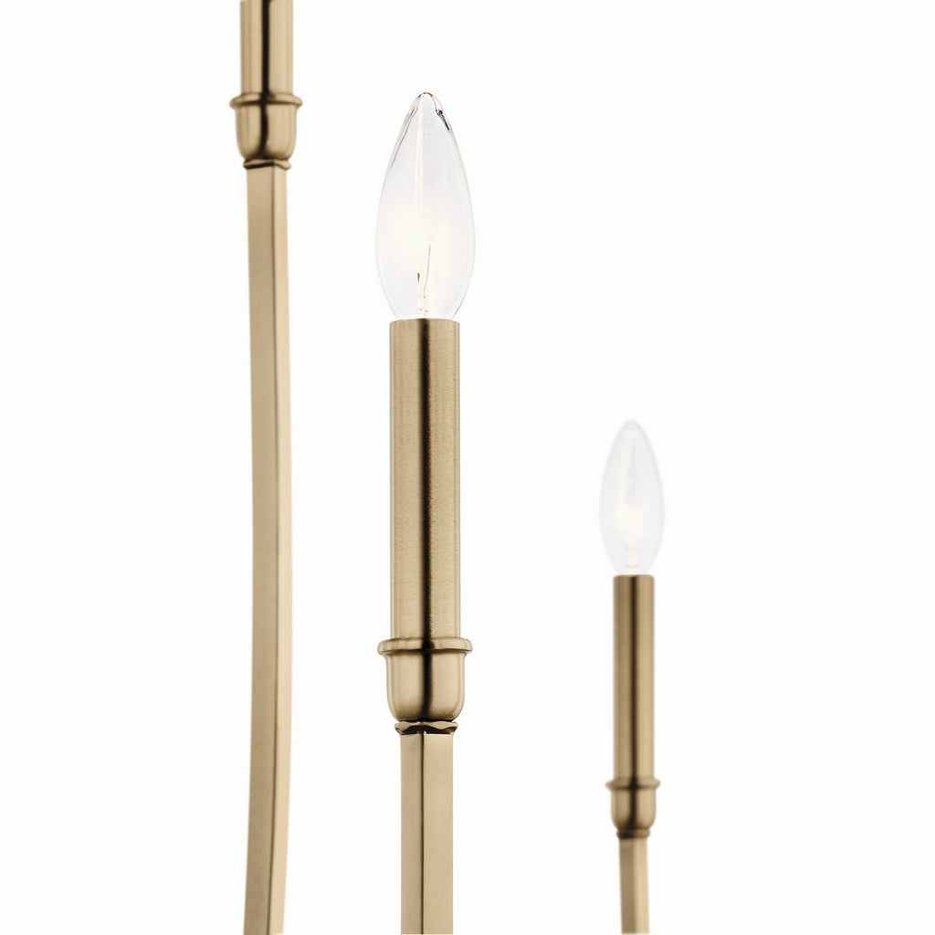 KICHLER 52699CPZ Malene 45.25 Inch 8 Light Foyer Chandelier In Champagne Bronze
