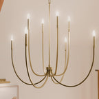 KICHLER 52699CPZ Malene 45.25 Inch 8 Light Foyer Chandelier In Champagne Bronze