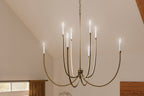 KICHLER 52699CPZ Malene 45.25 Inch 8 Light Foyer Chandelier In Champagne Bronze