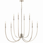 KICHLER 52699PN Malene 45.25 Inch 8 Light Foyer Chandelier In Polished Nickel