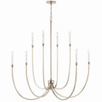 KICHLER 52699PN Malene 45.25 Inch 8 Light Foyer Chandelier In Polished Nickel