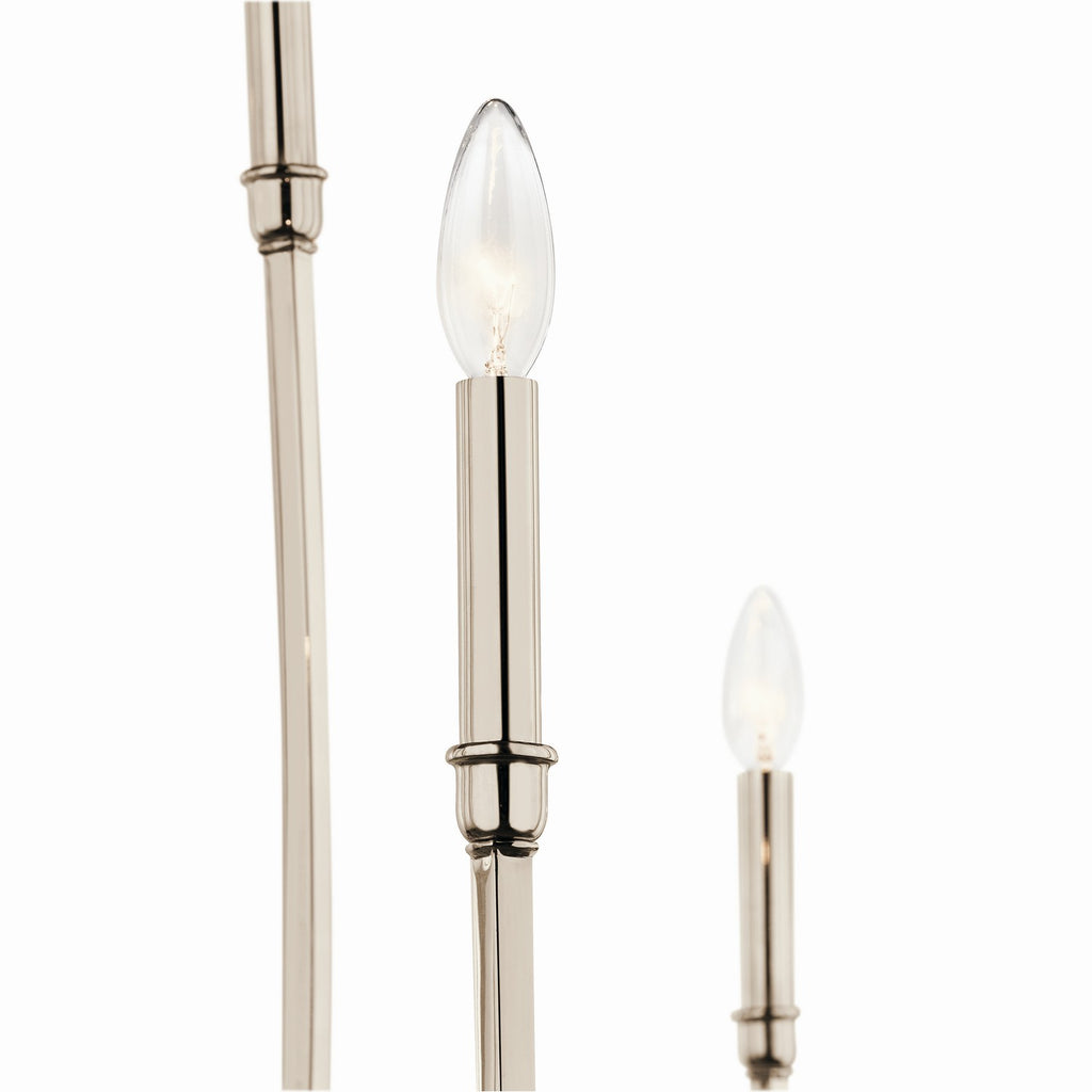 KICHLER 52699PN Malene 45.25 Inch 8 Light Foyer Chandelier In Polished Nickel
