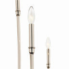KICHLER 52699PN Malene 45.25 Inch 8 Light Foyer Chandelier In Polished Nickel