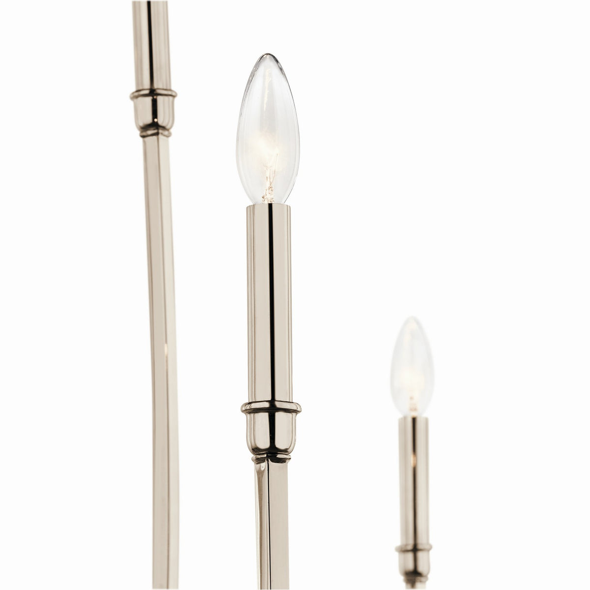 KICHLER 52699PN Malene 45.25 Inch 8 Light Foyer Chandelier In Polished Nickel