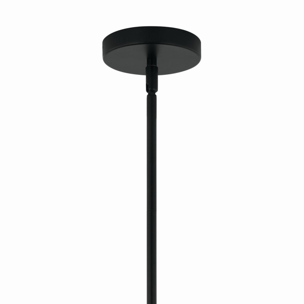 KICHLER 52700BK Silvarious 16.5 Inch 3 Light Convertible Pendant With Clear Crackled Glass In Black