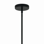 KICHLER 52700BK Silvarious 16.5 Inch 3 Light Convertible Pendant With Clear Crackled Glass In Black