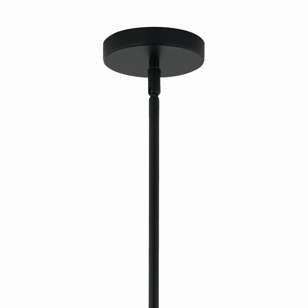 KICHLER 52700BKCLR Silvarious 16.5 Inch 3 Light Convertible Pendant With Clear Glass In Black