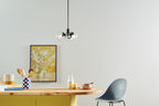 KICHLER 52700BKCLR Silvarious 16.5 Inch 3 Light Convertible Pendant With Clear Glass In Black