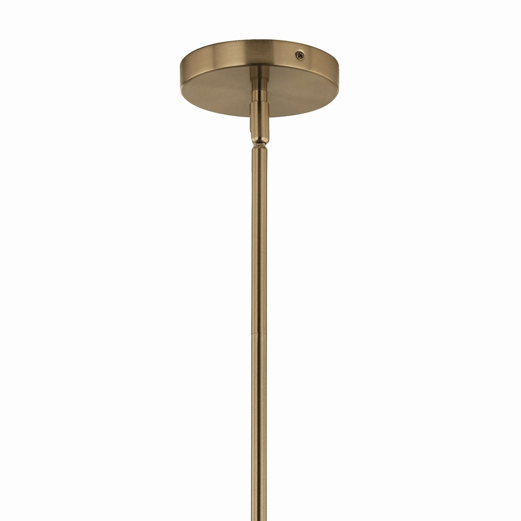 KICHLER 52700CPZ Silvarious 16.5 Inch 3 Light Convertible Pendant With Clear Crackled Glass In Champagne Bronze
