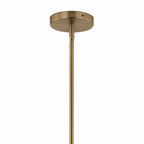 KICHLER 52700CPZ Silvarious 16.5 Inch 3 Light Convertible Pendant With Clear Crackled Glass In Champagne Bronze