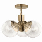 KICHLER 52700CPZCLR Silvarious 16.5 Inch 3 Light Convertible Pendant With Clear Glass In Champagne Bronze