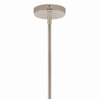 KICHLER 52700PN Silvarious 16.5 Inch 3 Light Convertible Pendant With Clear Crackled Glass In Polished Nickel