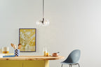 KICHLER 52700PN Silvarious 16.5 Inch 3 Light Convertible Pendant With Clear Crackled Glass In Polished Nickel