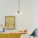 KICHLER 52700PN Silvarious 16.5 Inch 3 Light Convertible Pendant With Clear Crackled Glass In Polished Nickel