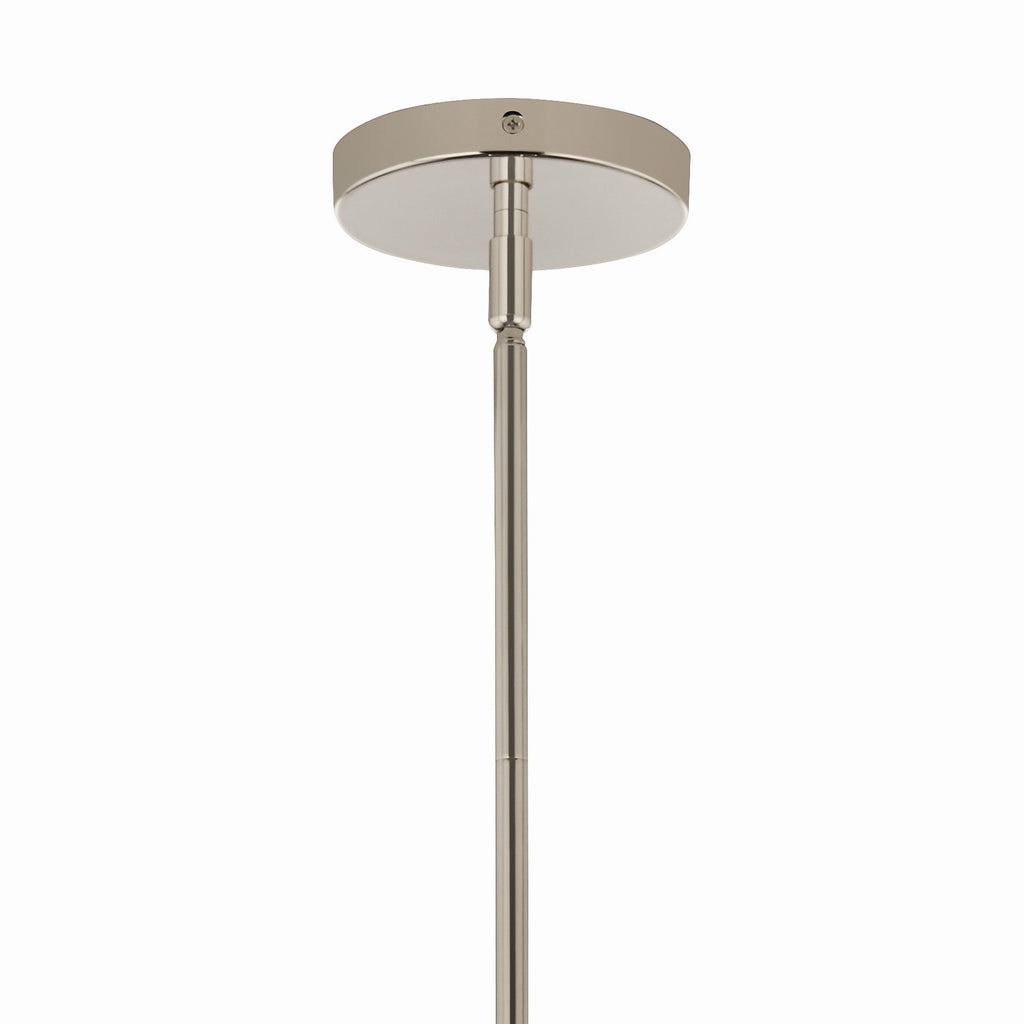KICHLER 52700PNCLR Silvarious 16.5 Inch 3 Light Convertible Pendant With Clear Glass In Polished Nickel
