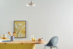 KICHLER 52700PNCLR Silvarious 16.5 Inch 3 Light Convertible Pendant With Clear Glass In Polished Nickel