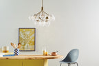 KICHLER 52701CPZ Silvarious 30 Inch 12 Light Convertible Chandelier With Clear Crackled Glass In Champagne Bronze