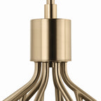 KICHLER 52701CPZ Silvarious 30 Inch 12 Light Convertible Chandelier With Clear Crackled Glass In Champagne Bronze