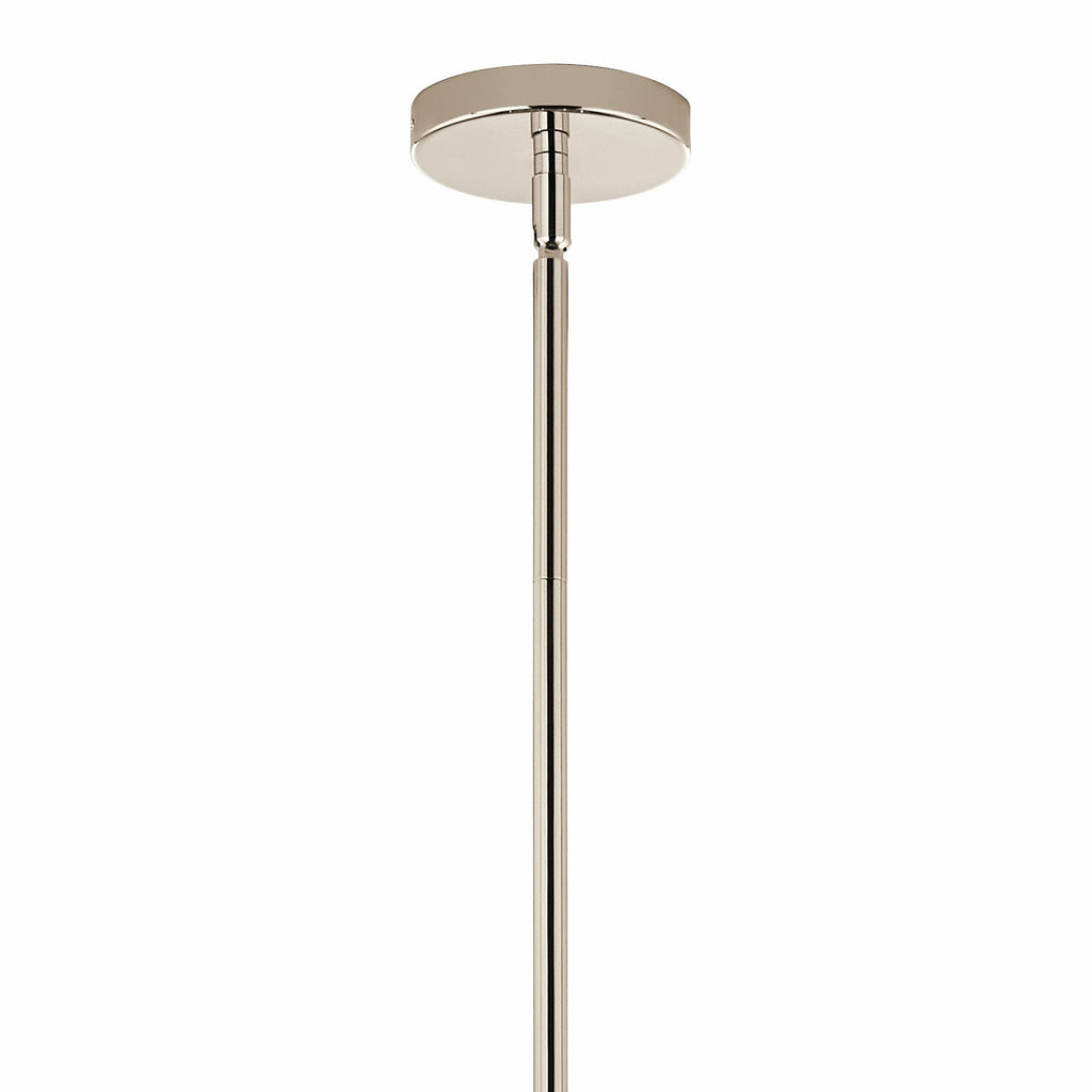 KICHLER 52701PN Silvarious 30 Inch 12 Light Convertible Chandelier With Clear Crackled Glass In Polished Nickel