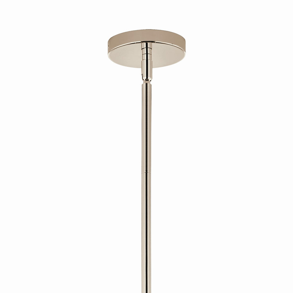 KICHLER 52701PNCLR Silvarious 30 Inch 12 Light Convertible Chandelier With Clear Glass In Polished Nickel