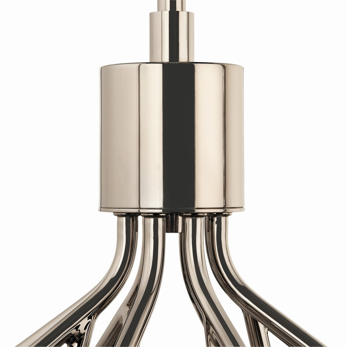 KICHLER 52701PNCLR Silvarious 30 Inch 12 Light Convertible Chandelier With Clear Glass In Polished Nickel